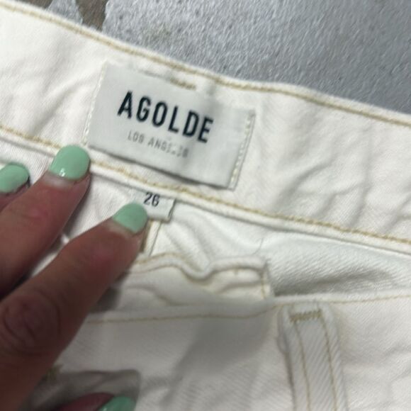Agolde Cream Denim Jeans LIKE NEW Size 26 - Picture 3 of 4